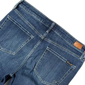 Seven 7 High Rise Capri Cropped Fashion Jean Raw Hem Dark Wash Women's Size 8